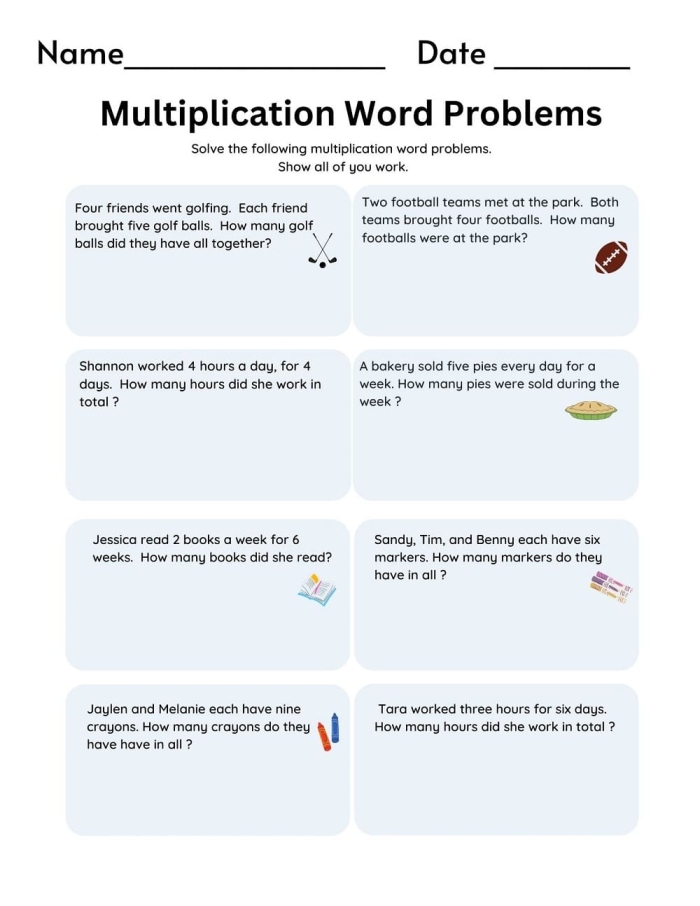 Earth and Space Science multiplication worksheet featuring baking scenarios number 22 Third grade baking-themed multiplication word problems worksheet for math practice