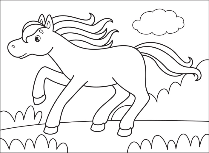 Mustang coloring page worksheet perfect for Pre-K car enthusiasts