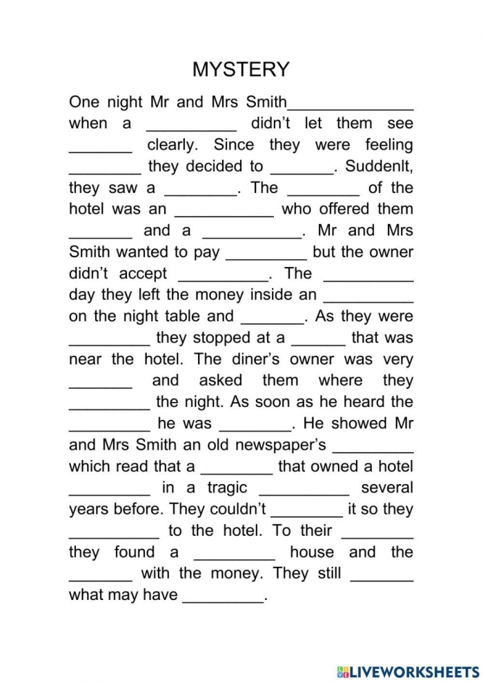 Complete the Mystery Reading Comprehension Activity for Fourth Grade Learners Fourth grade student completing a mystery story worksheet by reading clues and writing their own ending