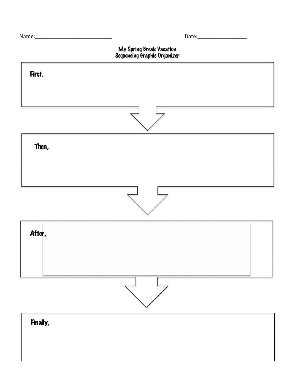 Worksheet featuring transition words for the ugly duckling story aimed at second graders