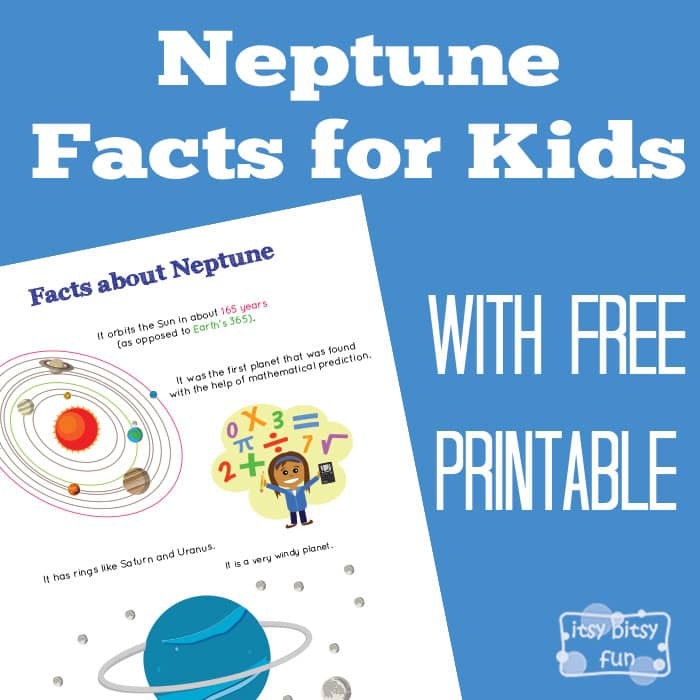 Third grade handwriting worksheet featuring fun facts about Neptune