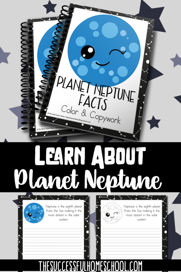Third grade handwriting worksheet featuring fun facts about Neptune