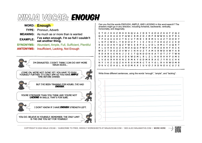 Challenging ninja math problems for second graders to practice grammar and mechanics skills Second Grade ninja-themed worksheet featuring double-digit addition and subtraction word problems