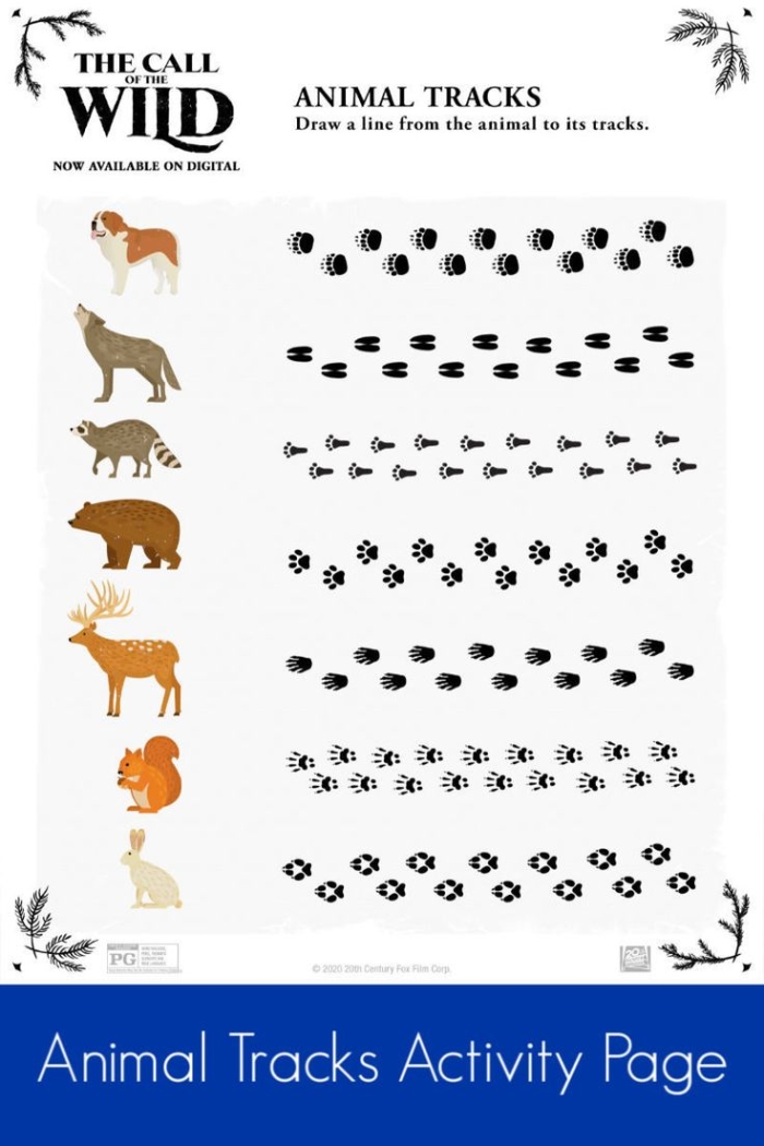 Third grade decimals worksheet featuring North American animal tracks for matching activities