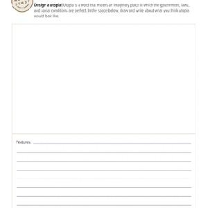 Pre-reading discussion guide worksheet for The Giver designed for seventh-grade students