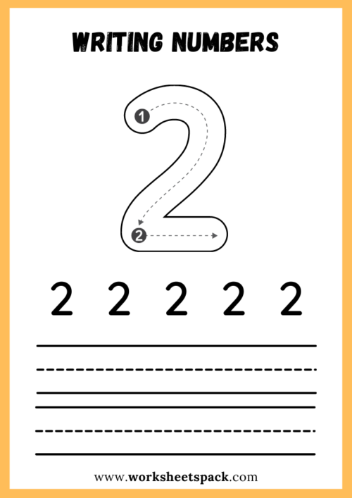 Early math skills development with the number two worksheet for young learners Practice writing and counting the number 2 with this fun worksheet for Pre-K students