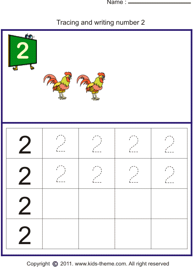 Early math worksheet helping children write and recognize the number two, image 18 Practice writing the number 2 with counting activities for Pre-K life science learners