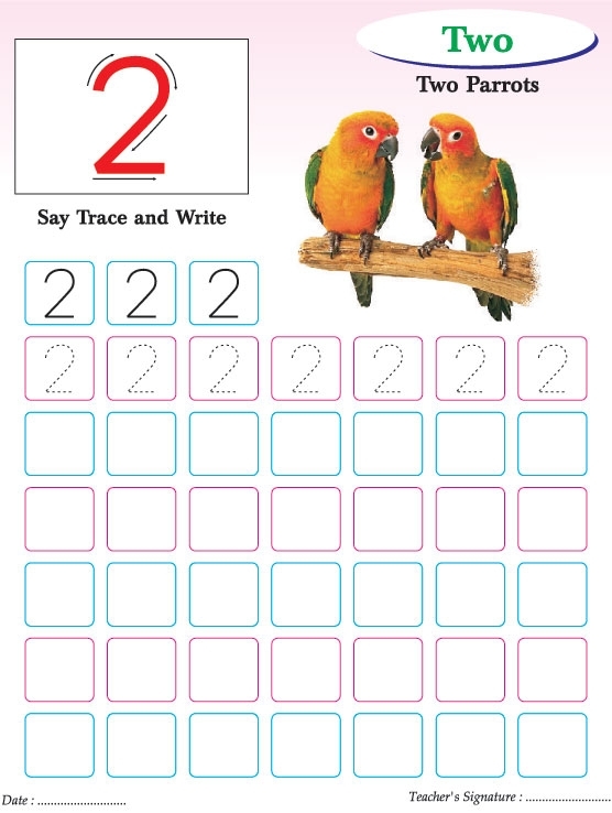 Early math worksheet focused on number two for young learners, image 24 Practice writing the number two with counting activities for Pre-K students in life science