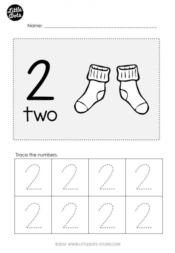 Early math worksheet for pre-K focusing on the number two skills Practice writing the number 2 with counting exercises for preschoolers