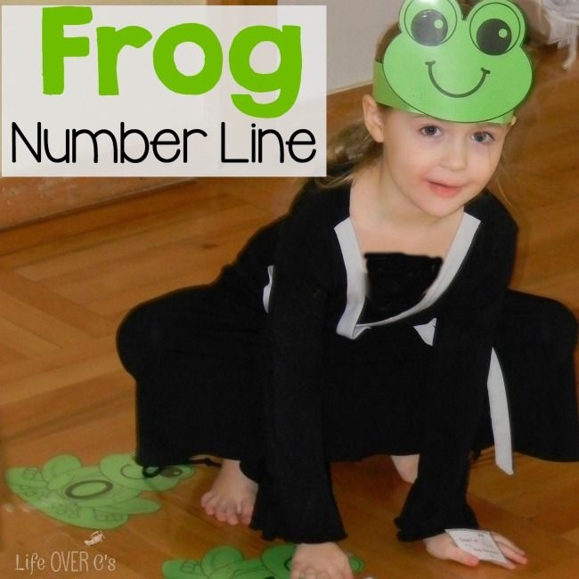 Engaging Number Line Frog Leap worksheet for practicing single-digit addition skills Colorful number line worksheet featuring frogs to aid first graders in one-digit addition