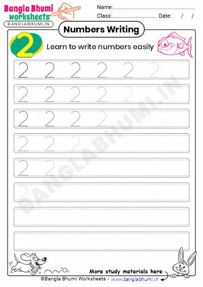 Early math worksheet number 2 for young learners to count and write confidently Practice writing the number two with this fun life science worksheet for Pre-K students