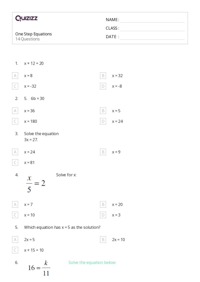 Children engaging with a fun one-step equations worksheet designed for learning algebra. Exciting game format to make practicing math enjoyable for kids.