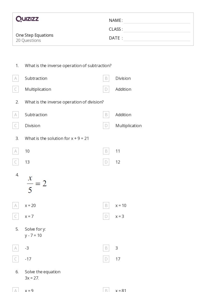 Kids engaging with a fun one-step equations worksheet while learning algebra concepts