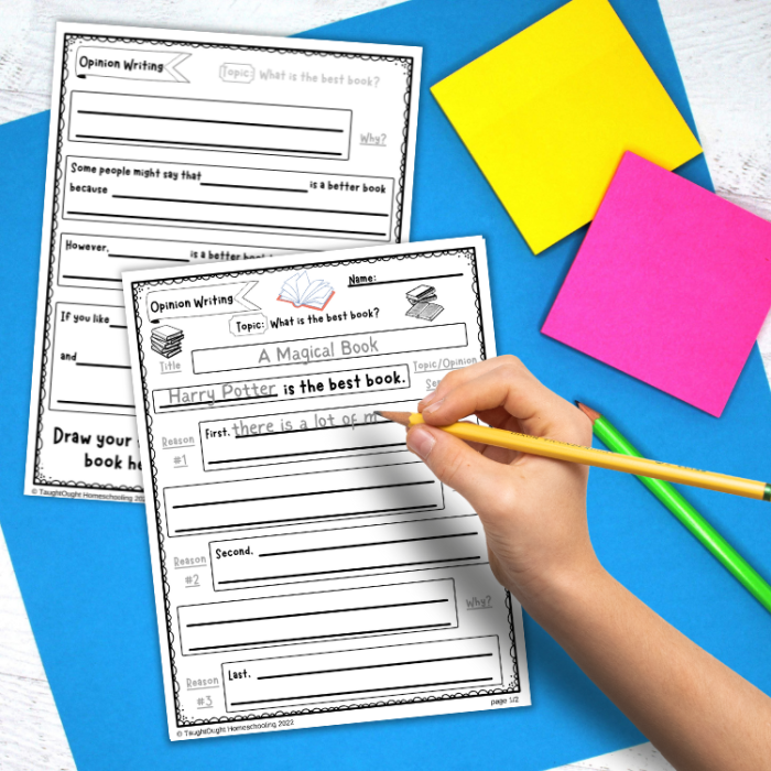 Data and Graphing worksheet for Third Grade Young students engaging with the Opinion Paragraphs worksheet, responding to prompts creatively. Third-grade writing exercise featuring three pages of nonfiction prompts.