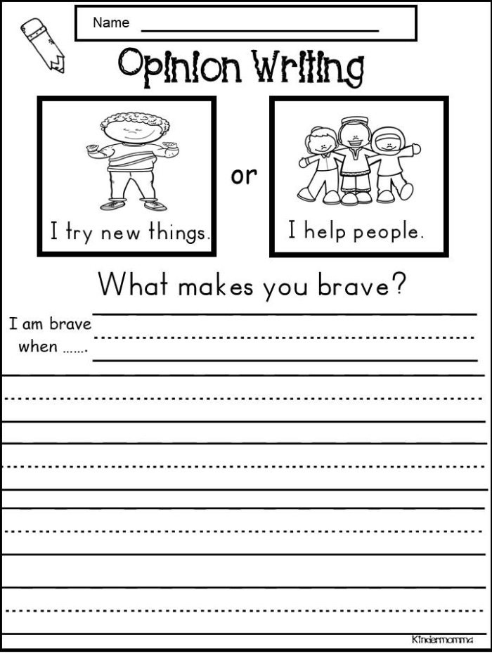 Opinion writing worksheet for grade 1 about dream home locations, image 23 First grade student writing opinions about living in a castle or on a farm