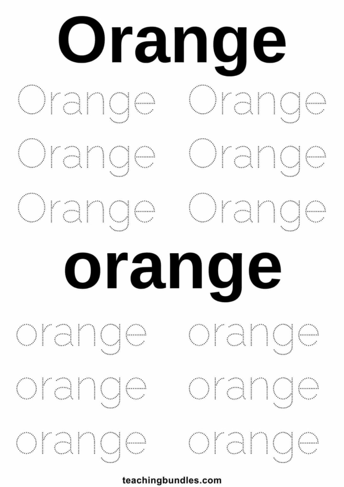 Explore the vibrant world of orange with this engaging worksheet for young learners, image 14 A Pre-K worksheet focused on learning the color orange with a creative color book activity