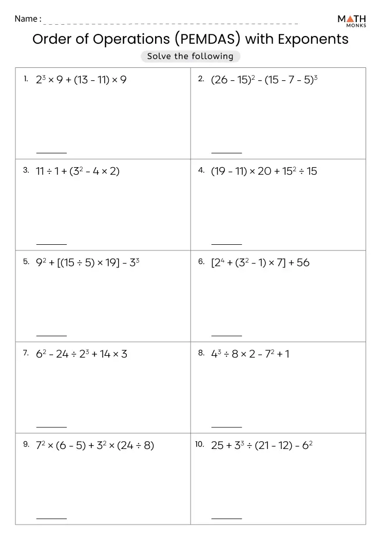 Fifth grade glossary worksheet for order of operations sequencing in reading