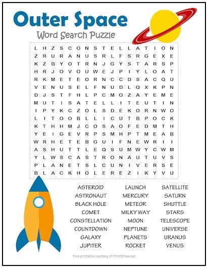Explore subtraction with this fun space-themed word search for young learners First Grade Outer Space Word Search worksheet focusing on subtraction vocabulary