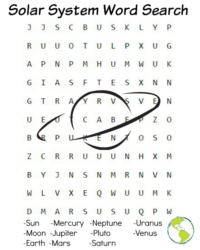 Explore subtraction terms with this fun space-themed word search worksheet number 2 First Grade subtraction word search with outer space theme for vocabulary building