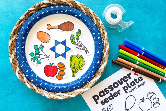Worksheet illustrating Passover traditions with a focus on the Seder meal for second graders. Educational resource for understanding the significance of the Passover Seder.
