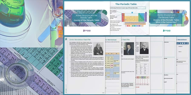 Fifth grade worksheet on the history and development of the periodic table