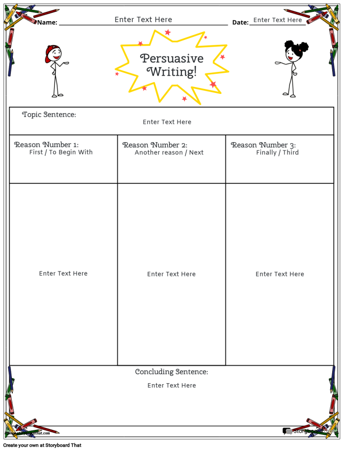 Persuasive Writing Worksheet Template for Fifth Graders with Sentence Frames 22 Fifth Grade Sentence Frames for Persuasive Writing worksheet showing structured essay prompts