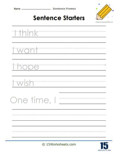 Page 13 of the persuasive writing worksheet for young readers and writers Fifth grade worksheet featuring sentence frames to support persuasive writing skills