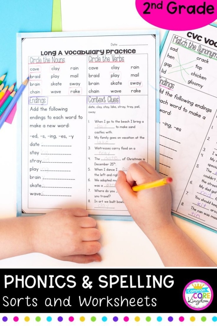 Phonics and spelling practice worksheet focusing on common consonant blends for fourth graders