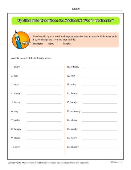 First Grade Ending Y Sort worksheet showing columns for long E and long I sounds