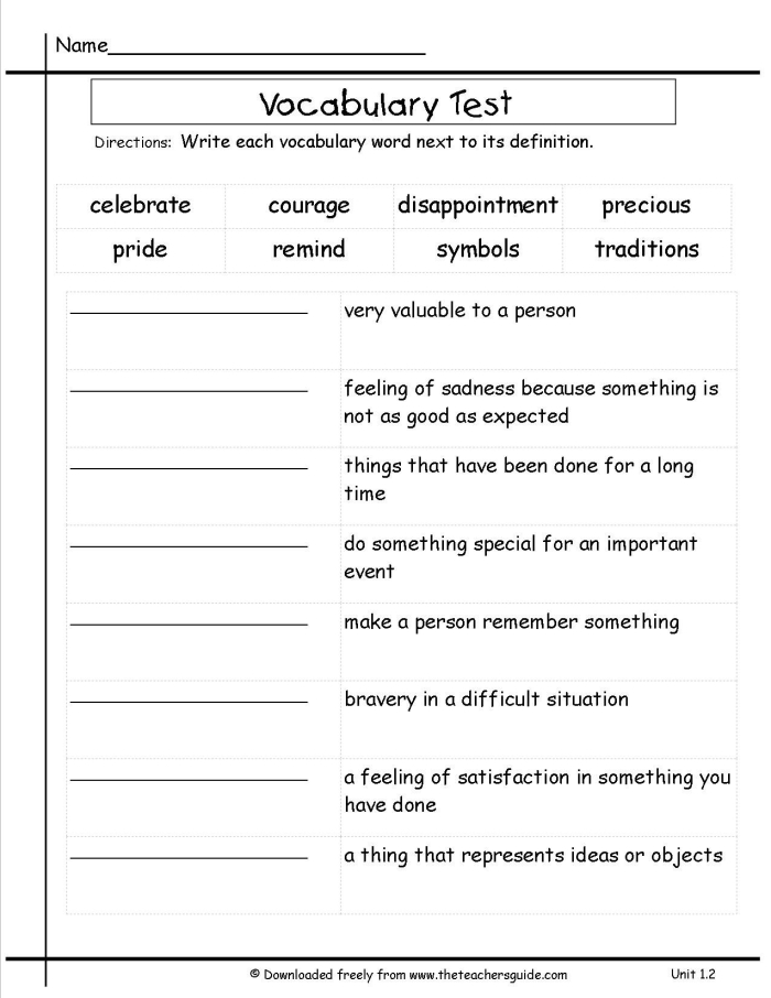 Fourth Grade spelling and vocabulary worksheet focusing on phonics and grammar exercises
