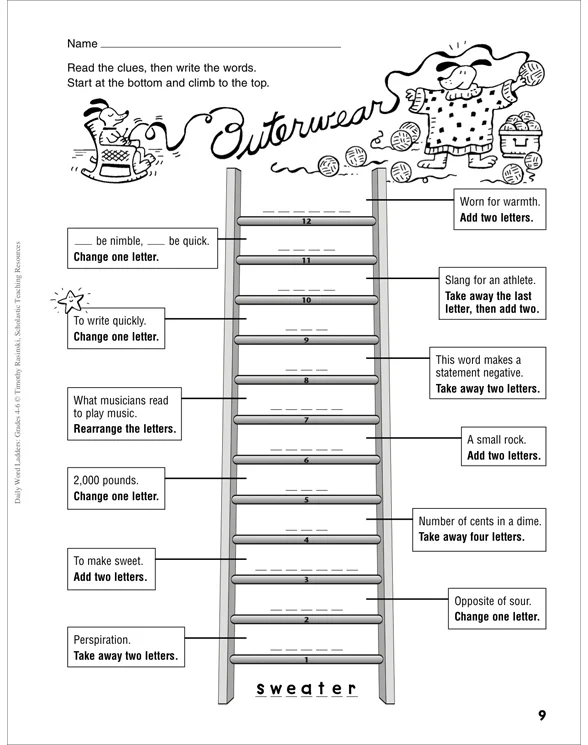 Phonics word ladder puzzle for young learners changing CAT into DOG step by step, image 11 Kindergarten geography Word Ladder Challenge worksheet transforming CAT to DOG with phonics clues