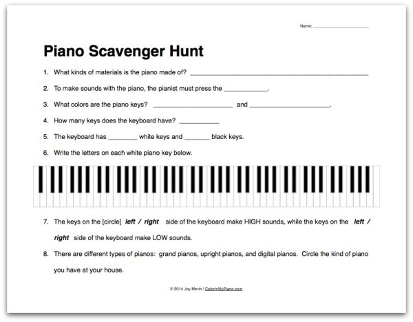 Worksheet on piano origins and music history for fourth grade students 21 Fourth grade worksheet exploring the history and development of the piano