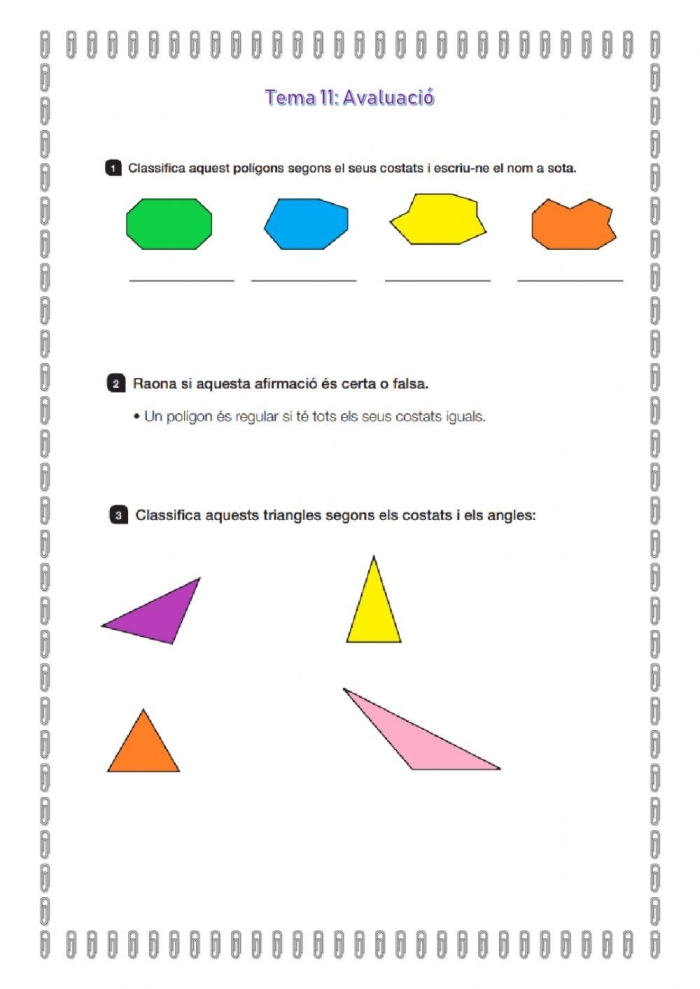 Second grade worksheet featuring various plane figures for coloring and shape recognition