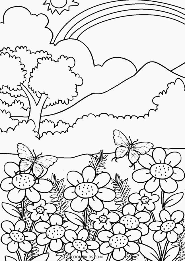 Bugs in Nature! science coloring worksheet designed for pre-K and kindergarten learners Coloring page showing various bugs found in nature for young children to color