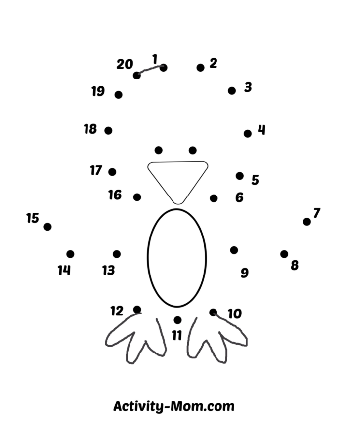 Discover the hidden fish by linking numbers 1 through 10 on this educational dot-to-dot activity Connect the dots from 1 to 10 to reveal a fish in this fun worksheet for Pre-K multiplication