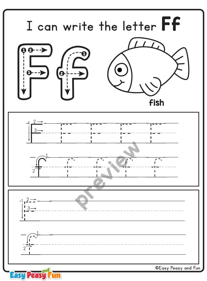 Engaging "Get Ready for Reading" worksheet focused on the letter F for Pre-K kids Colorful worksheet designed for preschoolers to learn about the letter F