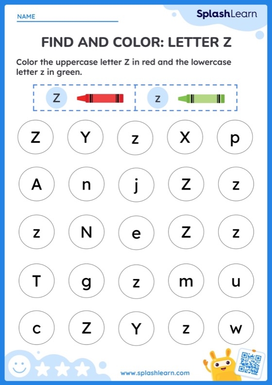 Worksheet featuring engaging activities for preschoolers to learn about the letter Z