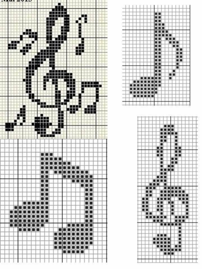 Prekindergarten worksheet showing repeating music note patterns for early math learning