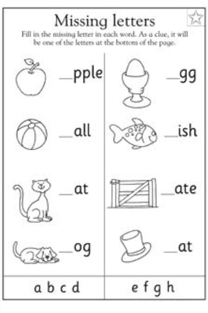 Engaging "Make a Word: Write the Missing Letter" activity for Pre-K learners in Time and Money category Worksheet for children to practice writing and phonics skills by filling in missing letters