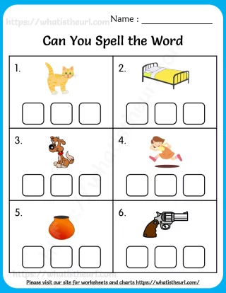 Can You Spell That? worksheet for measurement activities in preschool Worksheet for assessing spelling skills in Pre-K students