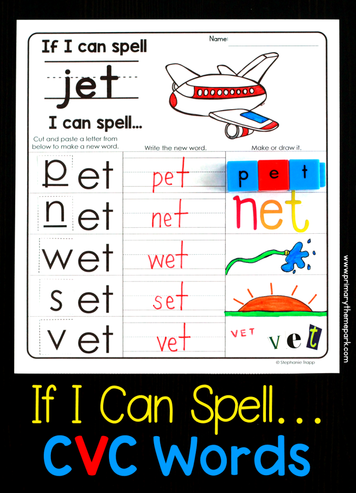 Worksheet image for assessing early spelling skills in young learners Spelling worksheet for Pre-K students titled "Can You Spell That?