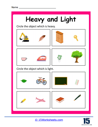 Measurement Comparison Assessment worksheet for evaluating comparison language in young learners Worksheet featuring a Measurement Comparison Assessment for Pre-K students focusing on subtraction skills