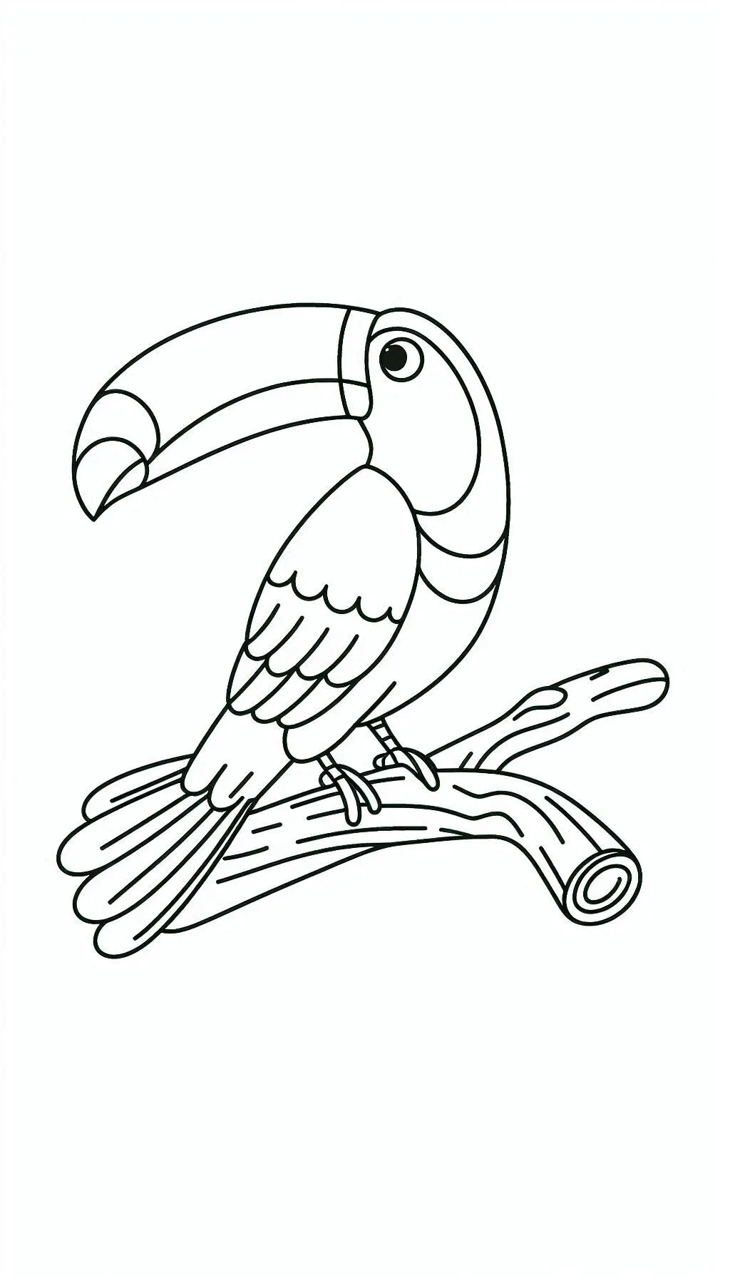 Pre-K civics activity featuring a toucan coloring page, image thirteen Colorful toucan drawing to color in on a worksheet for young learners