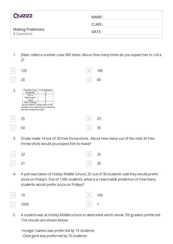 Third grade student completing a Making Predictions with Text Evidence worksheet using sentence frames
