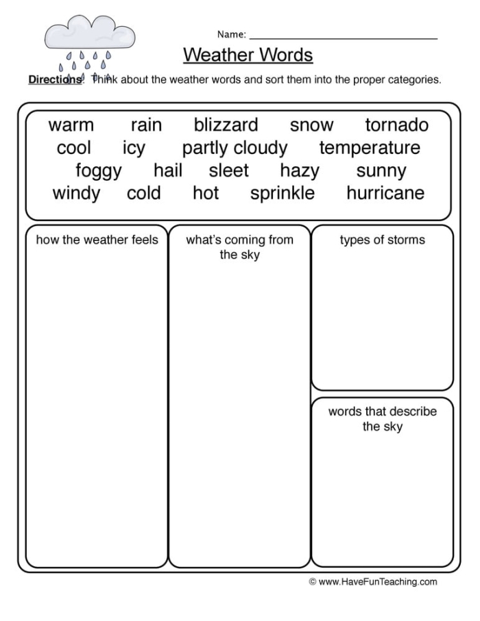 Worksheet 23 focused on learning common weather terms in Chinese for young learners Pre-K students practicing basic Chinese weather vocabulary in worksheet 23