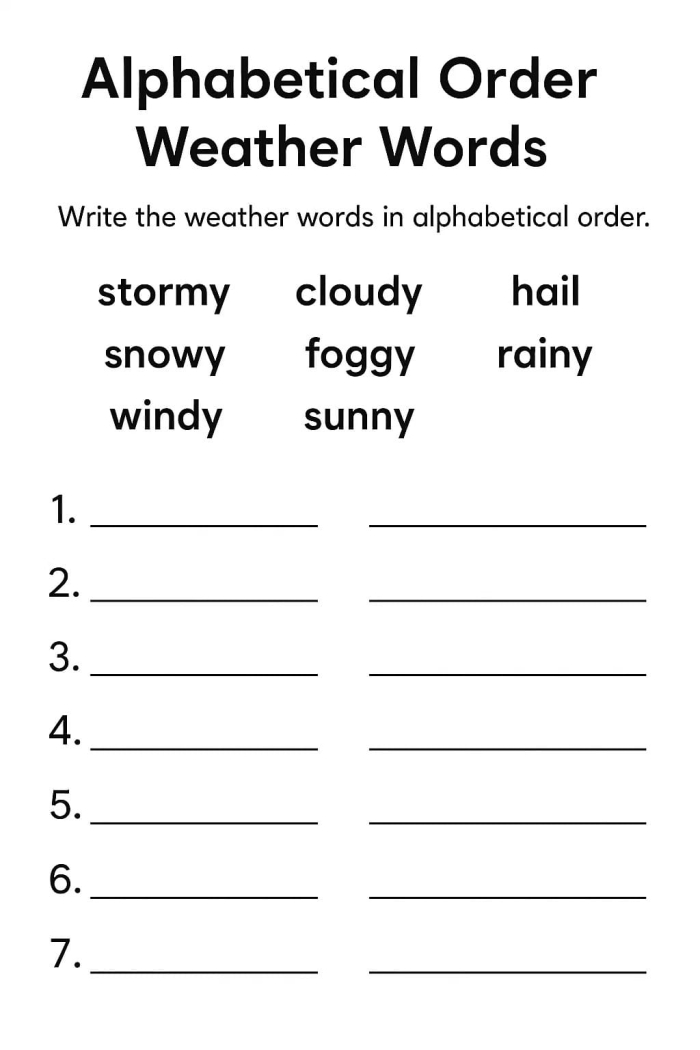 Worksheet for young learners to explore weather terms in Chinese, image 18 Pre-K children practicing Chinese weather vocabulary on a colorful worksheet
