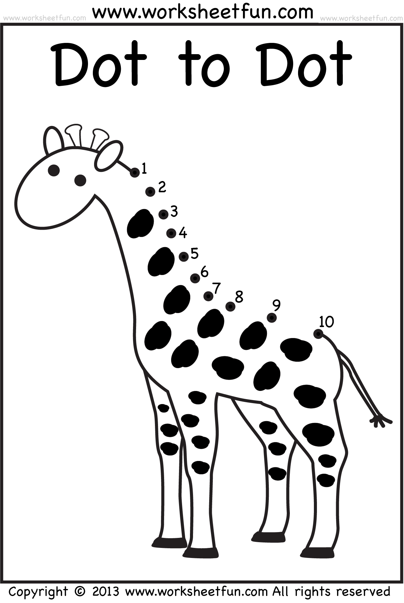 Discover the hidden fish by joining numbers one through ten in this activity Connect the dots from 1 to 10 to reveal a fish shape on this worksheet