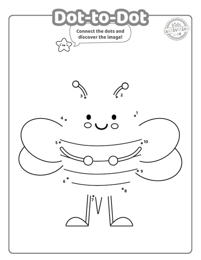 Pre-K Multiplication Dot to Dot Fish Worksheet Fun Image 2 Dot to Dot activity connecting numbers 1 to 10 revealing a hidden fish shape