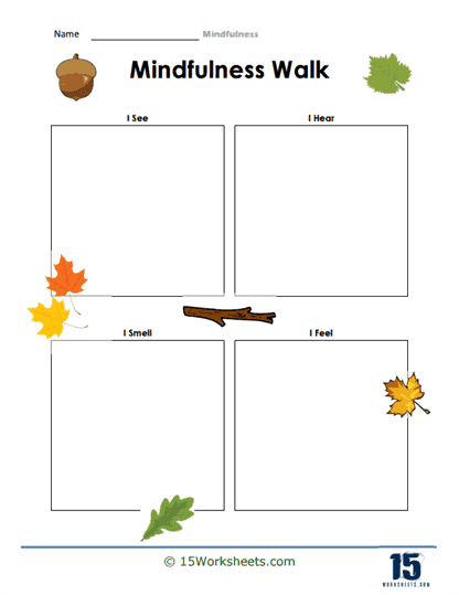 Pre-K Mindfulness Feelings Cards worksheet showing emotion words for young learners