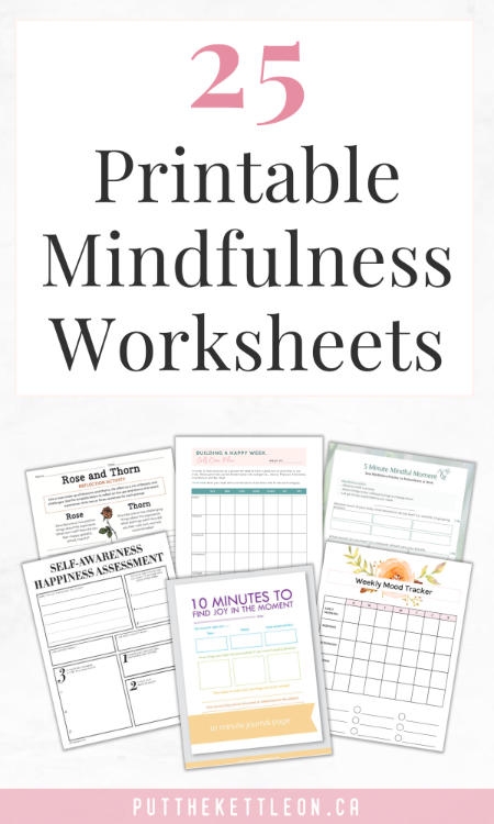 Pre-K Mindfulness Feelings Cards worksheet showing emotion adjectives for young learners